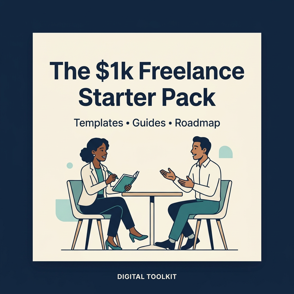 Starter pack cover with two people in a prospective-client conversation