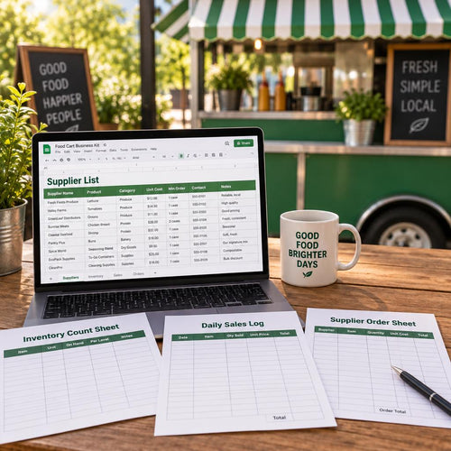 Editable supplier spreadsheet and printable templates